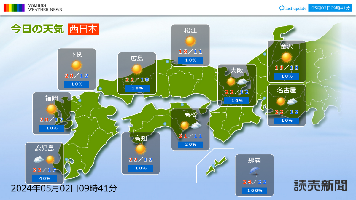 読売エリア天気予報【西日本】