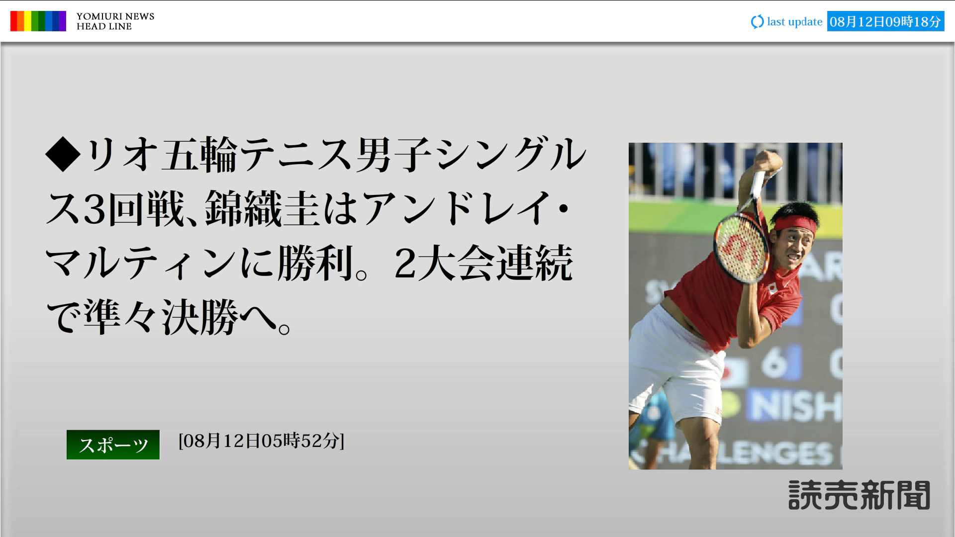 読売新聞 全画面ニュース【Aタイプ】